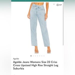 Agolde Light Blue Straight-Leg Jeans